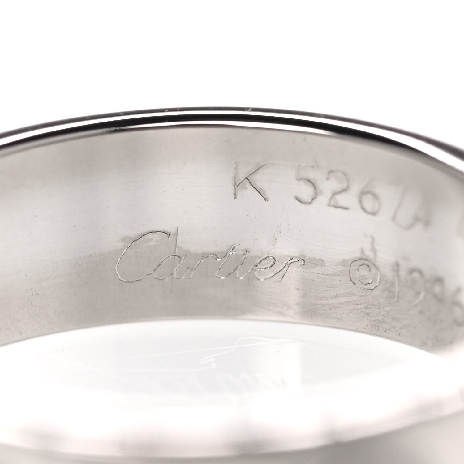 Cartier 18K White Gold 5.5mm LOVE Ring 49 4.75 5 of 6