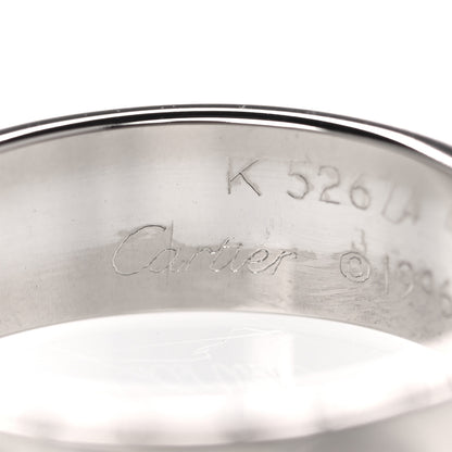 Cartier 18K White Gold 5.5mm LOVE Ring 49 4.75 5 of 6