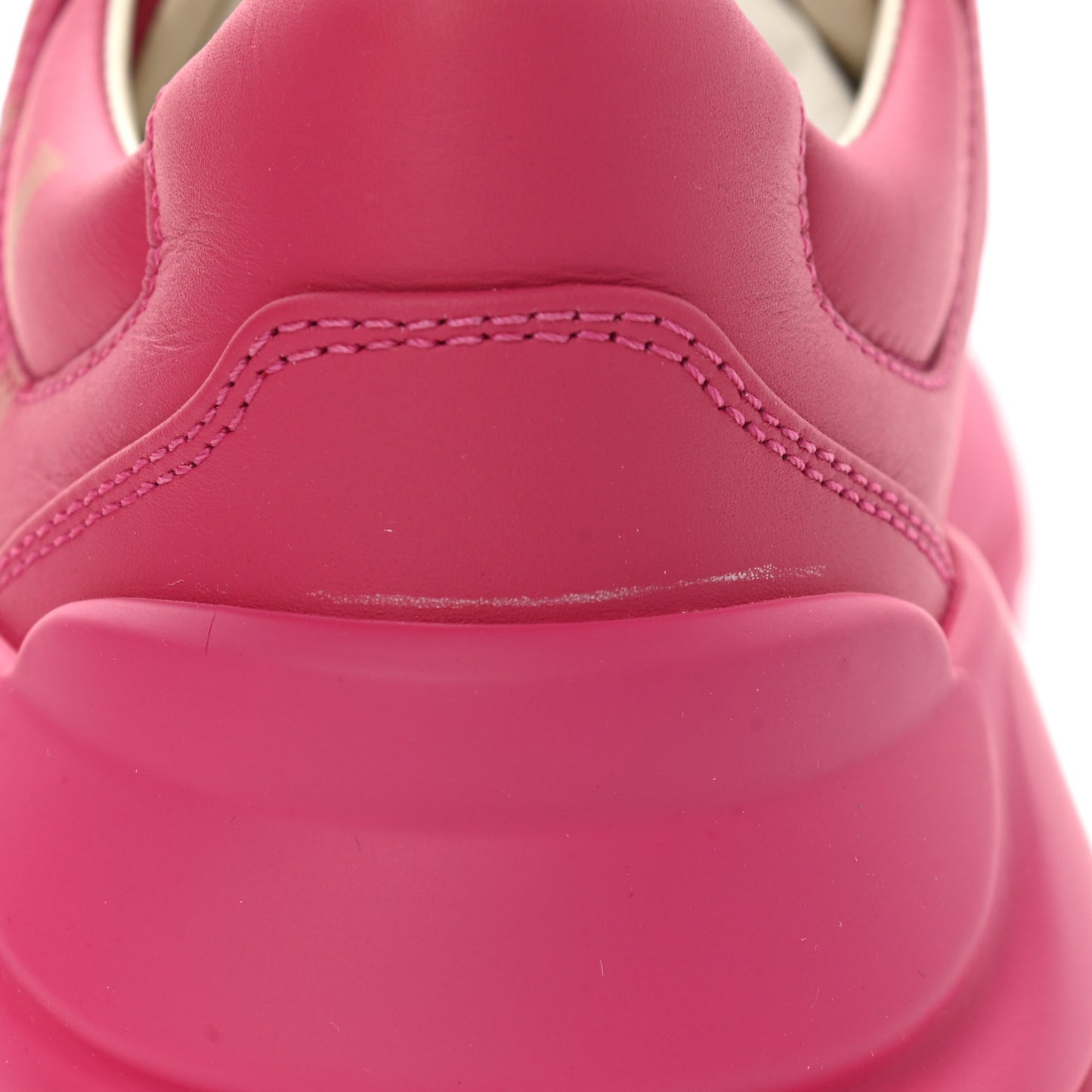 Calfskin Logo Womens Rhyton Sneakers 37.5 Box Pink