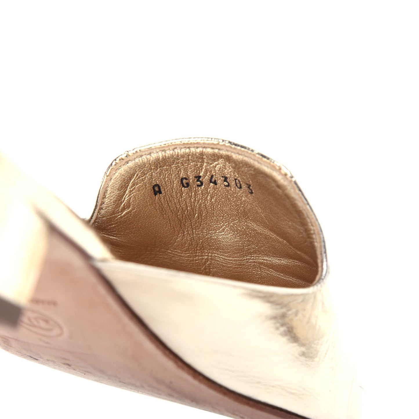 Metallic Sheepskin Mules 39.5 Gold