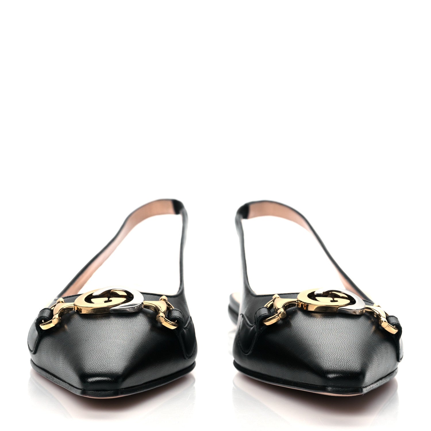 Gucci Malaga Kid Nappa Zumi Slingback Flats 38 Black 2 of 8