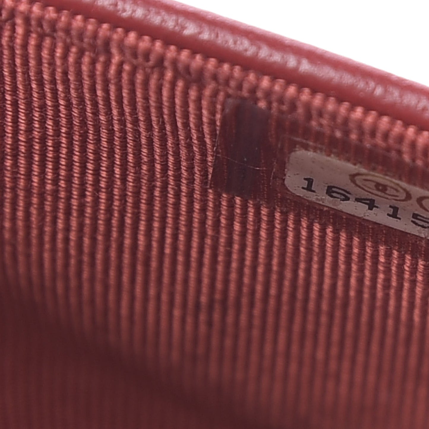 Lambskin Quilted Wallet On Chain WOC Red