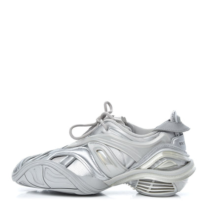 Balenciaga Metallic Rubber Mesh Womens Tyrex Sneakers 38 Monocolor Silver 1 of 8