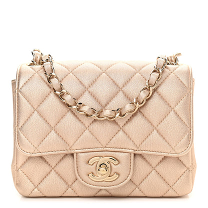 Chanel Metallic Lambskin Quilted Mini Square Flap Gold 1 of 10