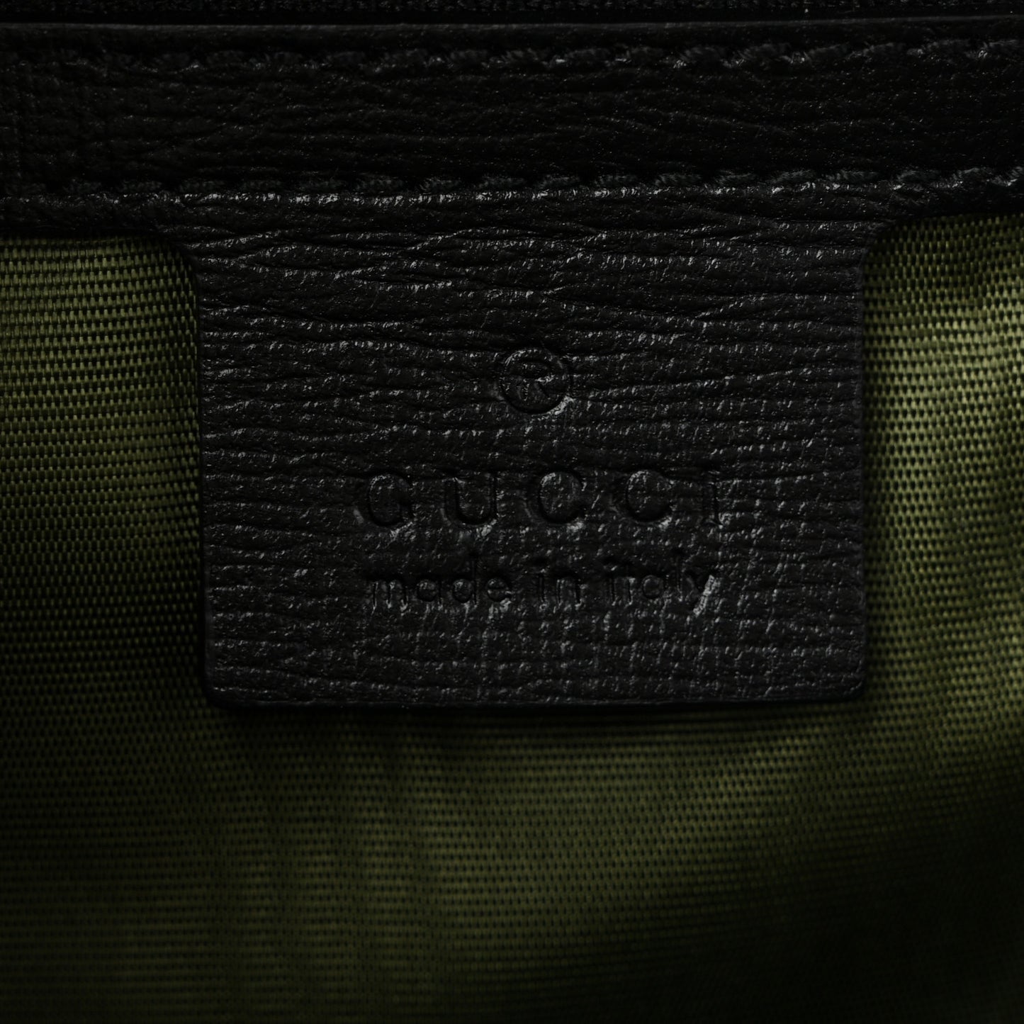 Textured Calfskin Small Torchon GG Ring Shoulder Bag Black