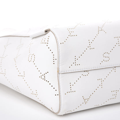 Stella McCartney Eco Alter Nappa Perforated Logo Tote Optical White 7 of 8