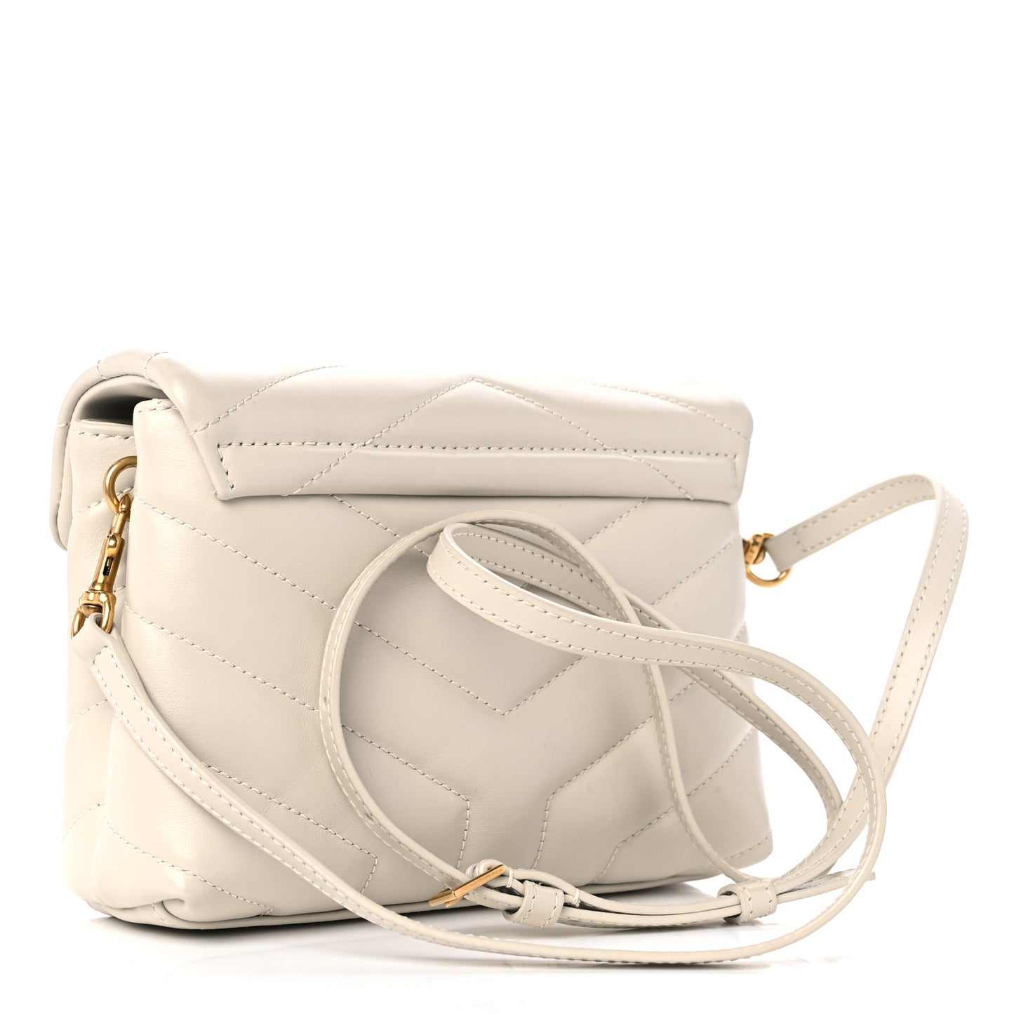 Calfskin Y Quilted Monogram Toy Loulou Crossbody Bag Crema Soft