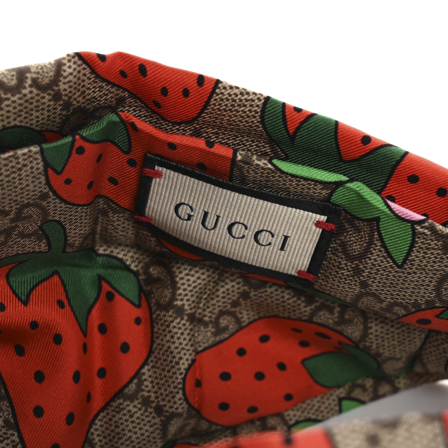 Gucci Silk Monogram Strawberry Print Headband M 4 of 6