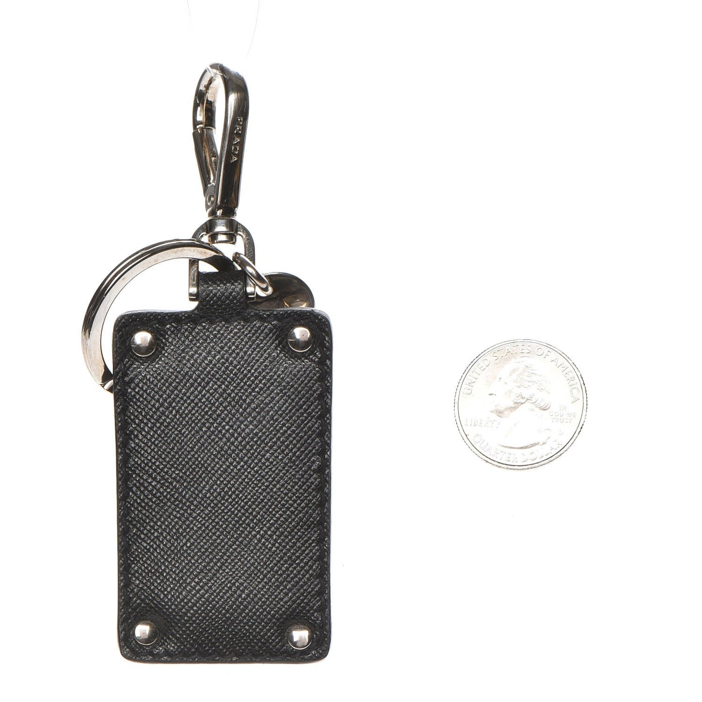 Saffiano Skyscraper Keychain Nero Black