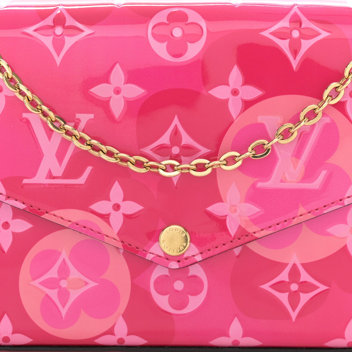 Vernis Valentine Pochette Felicie Chain Wallet Fuchsia