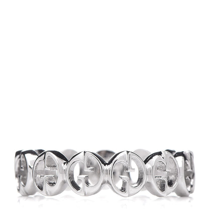 Gucci 18K White Gold 5mm 1973 Band Ring 51 5.75 1 of 5