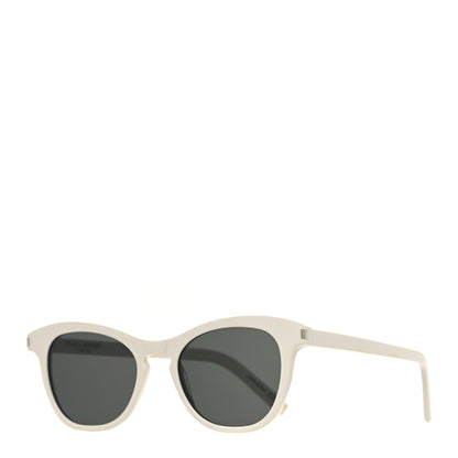 Saint Laurent Acetate New Wave Oval Sunglasses SL 356 White 1 of 10