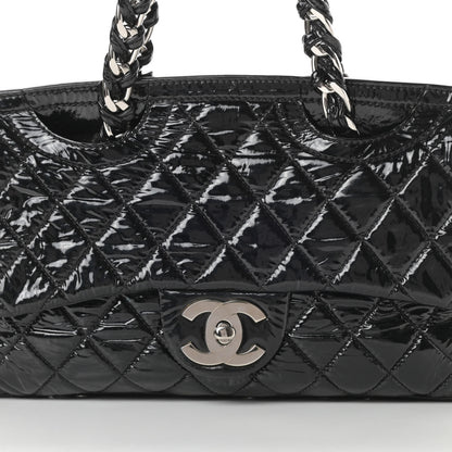 Chanel Patent Quilted Day Glo Flap Bag Black 9 of 12