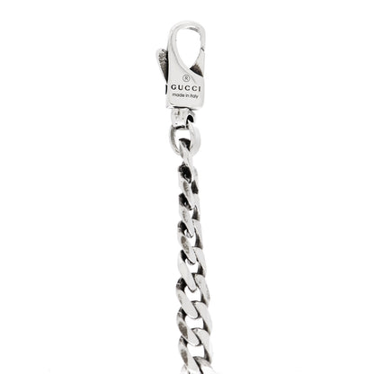 Gucci Sterling Silver Enamel Interlocking G Curb Chain Bracelet Black 3 of 6