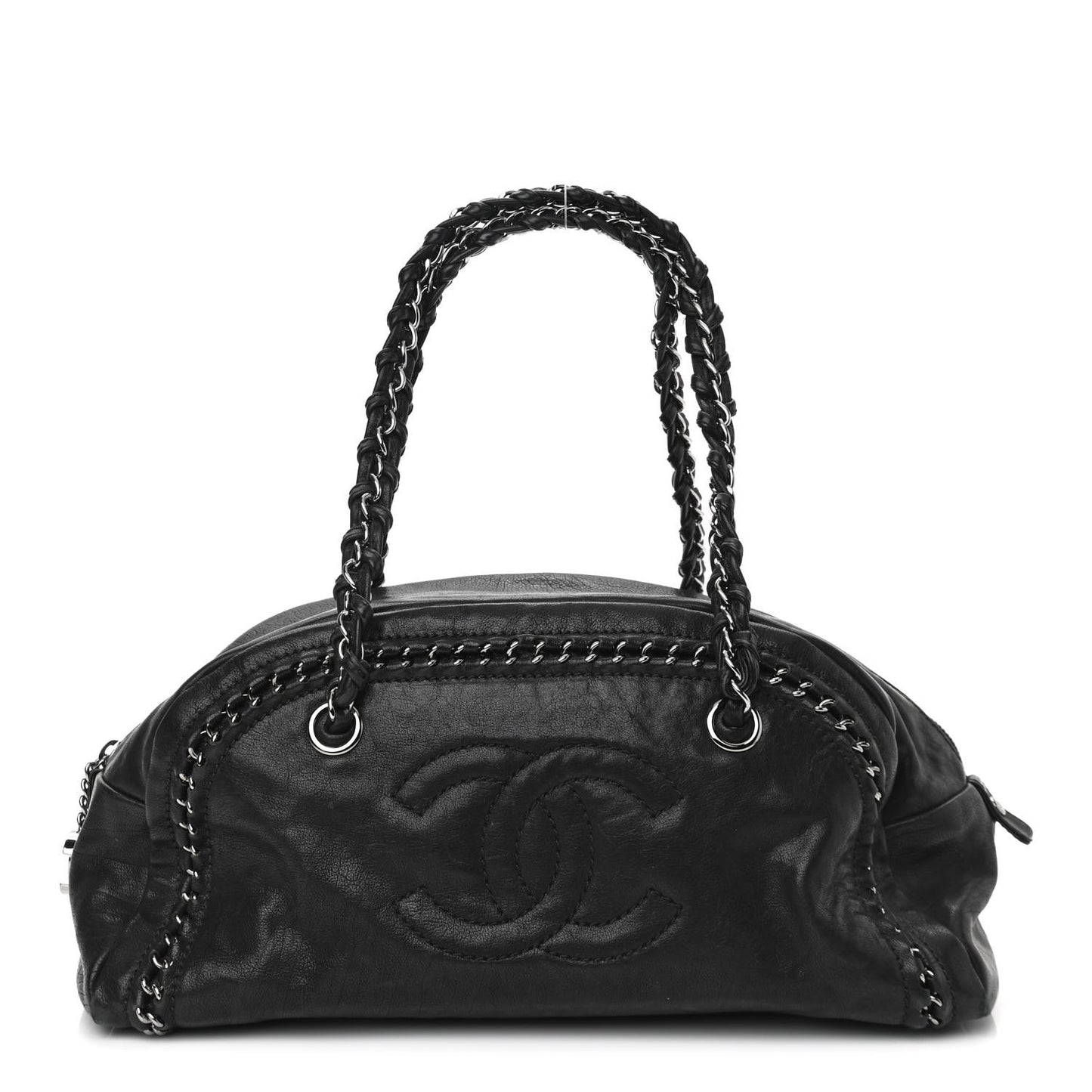 Smooth Calfskin Medium Luxe Ligne Bowler Black