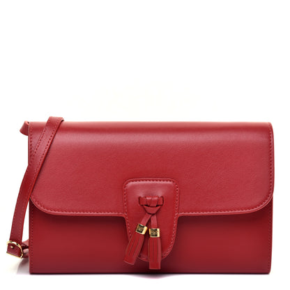Celine Smooth Calfskin Tassels Wallet On Strap Red 1 of 9