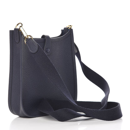 Hermes Taurillon Clemence Amazone Evelyne TPM Bleu Nuit Bleu Indigo 3 of 11