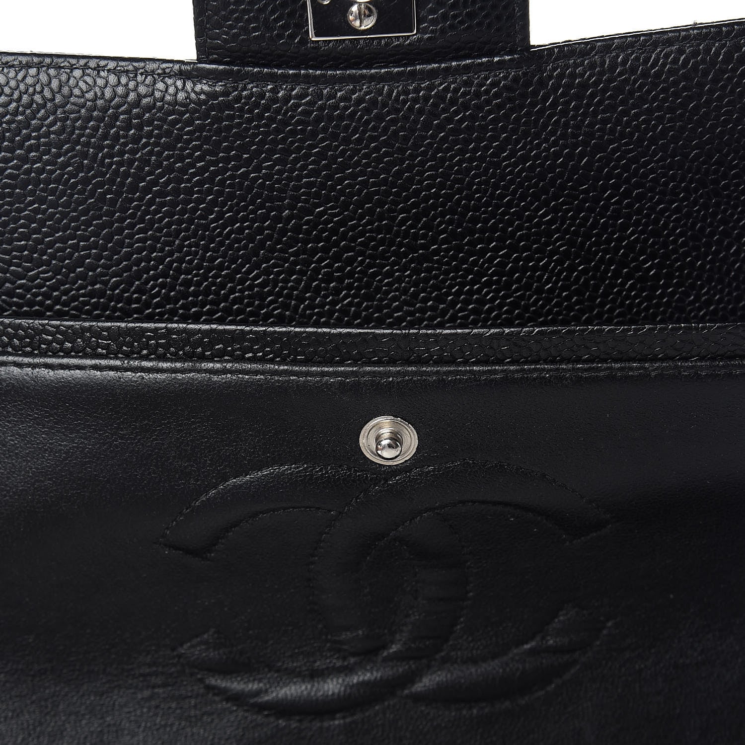 Chanel Caviar Quilted Medium Double Flap Black 14 of 25