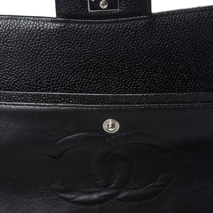 Chanel Caviar Quilted Medium Double Flap Black 14 of 25