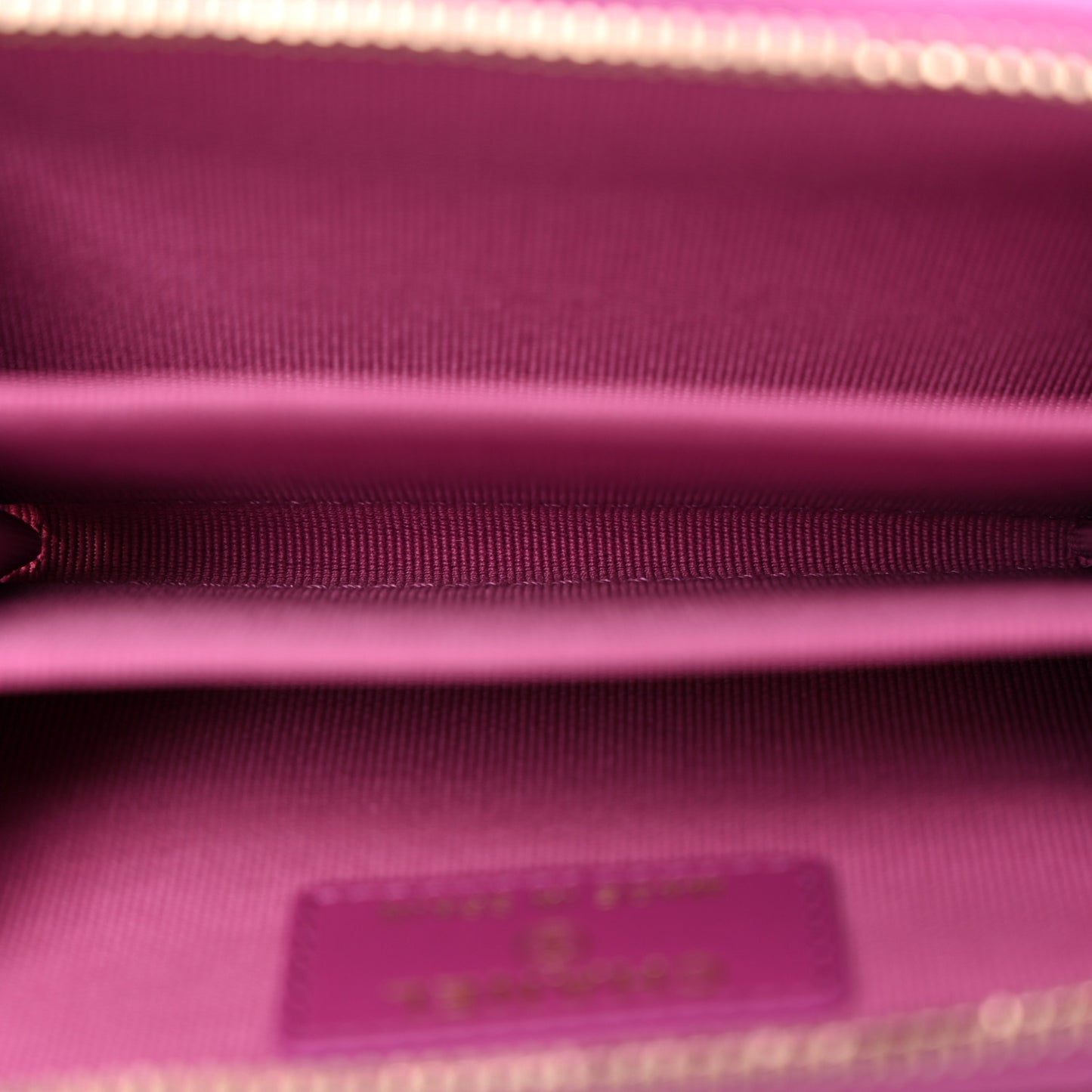 Caviar Quilted Zip Around Coin Purse Wallet Purple