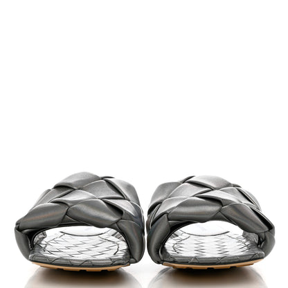 Bottega Veneta Laser Nappa Maxi Intrecciato Lido Flat Sandals 38 Oyster 2 of 8