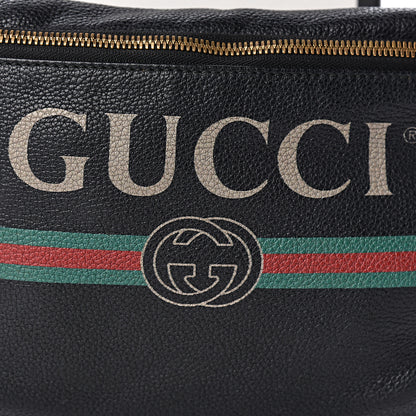 Gucci Grained Calfskin Logo Belt Bag Black 12 of 13