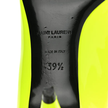 Saint Laurent Patent Calfskin Kiki 55 Pumps 39.5 Neon Yellow 6 of 11