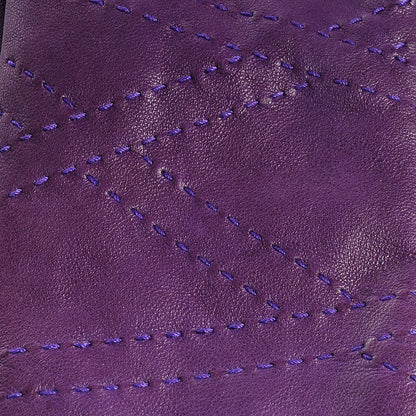 Hermes Lambskin Wool Lined Gloves 7.5 Iris 4 of 4