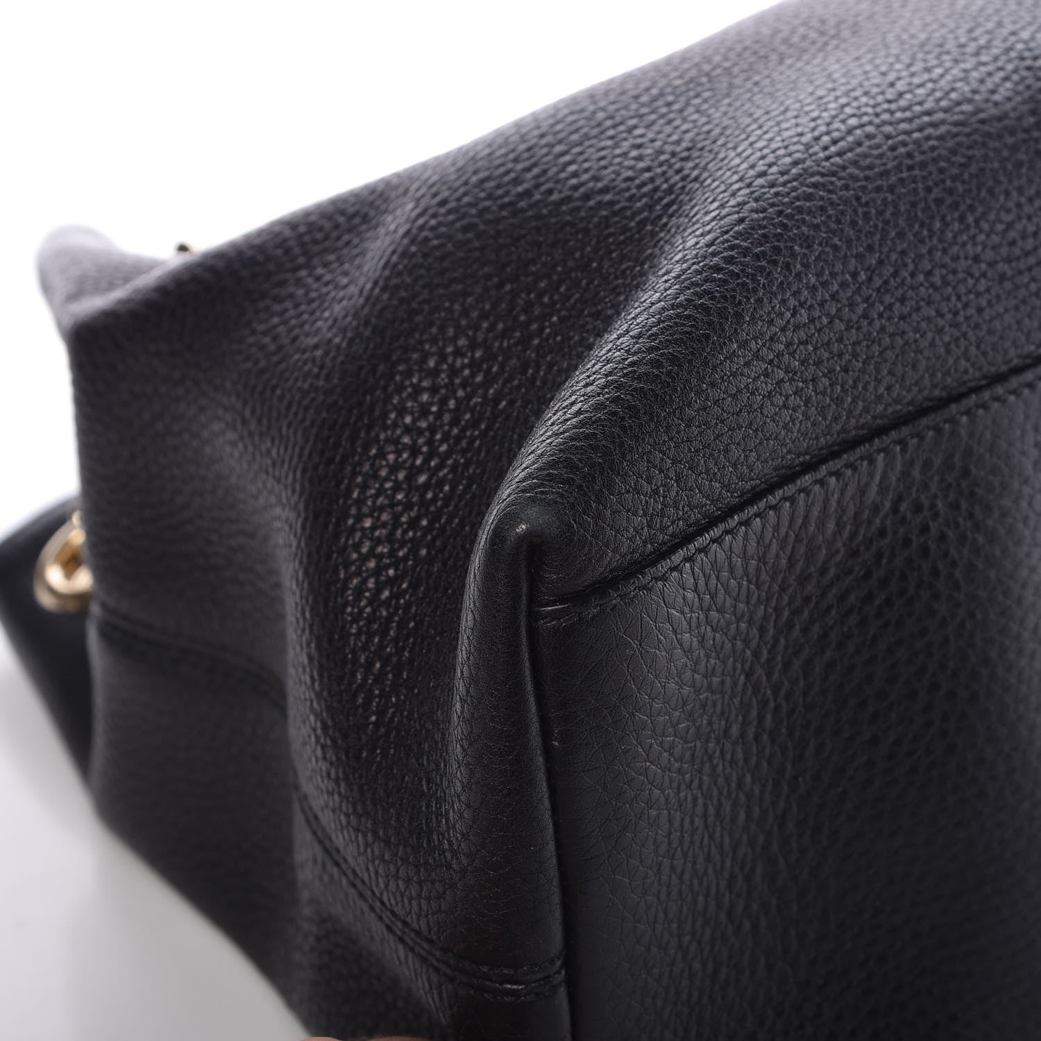 Gucci Pebbled Calfskin Medium Soho Chain Shoulder Bag Black 11 of 12