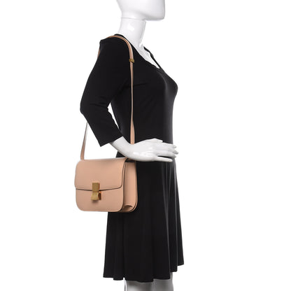 Celine Liege Calfskin Medium Classic Box Flap Bag Nude 2 of 10