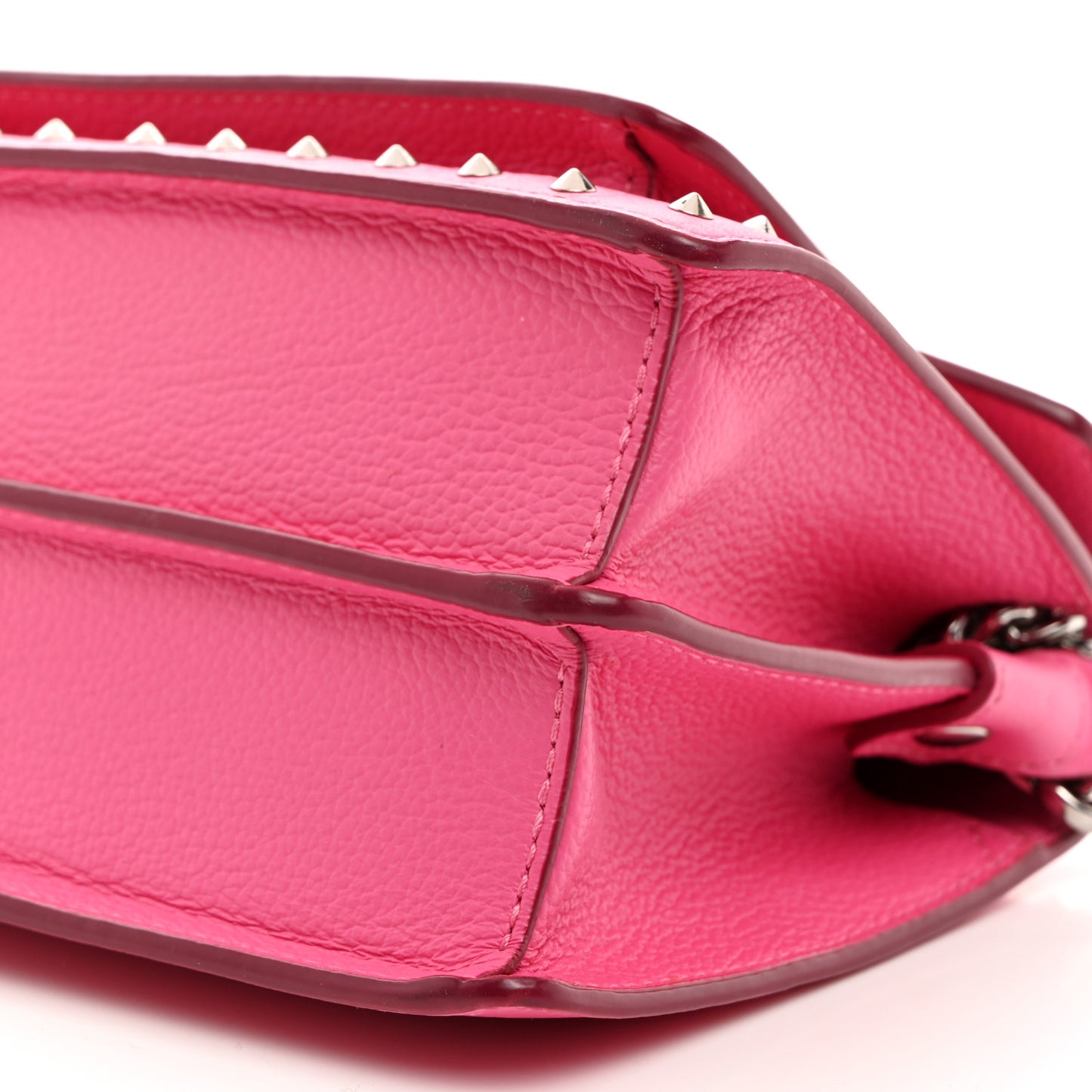 Calfskin Studded Mini Patricia Crossbody Bag Sugar Pink
