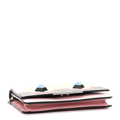 Fendi Vitello Elite Century Hypnoteyes Studded Tube Wallet On Chain Bubblegum Multicolor 3 of 8