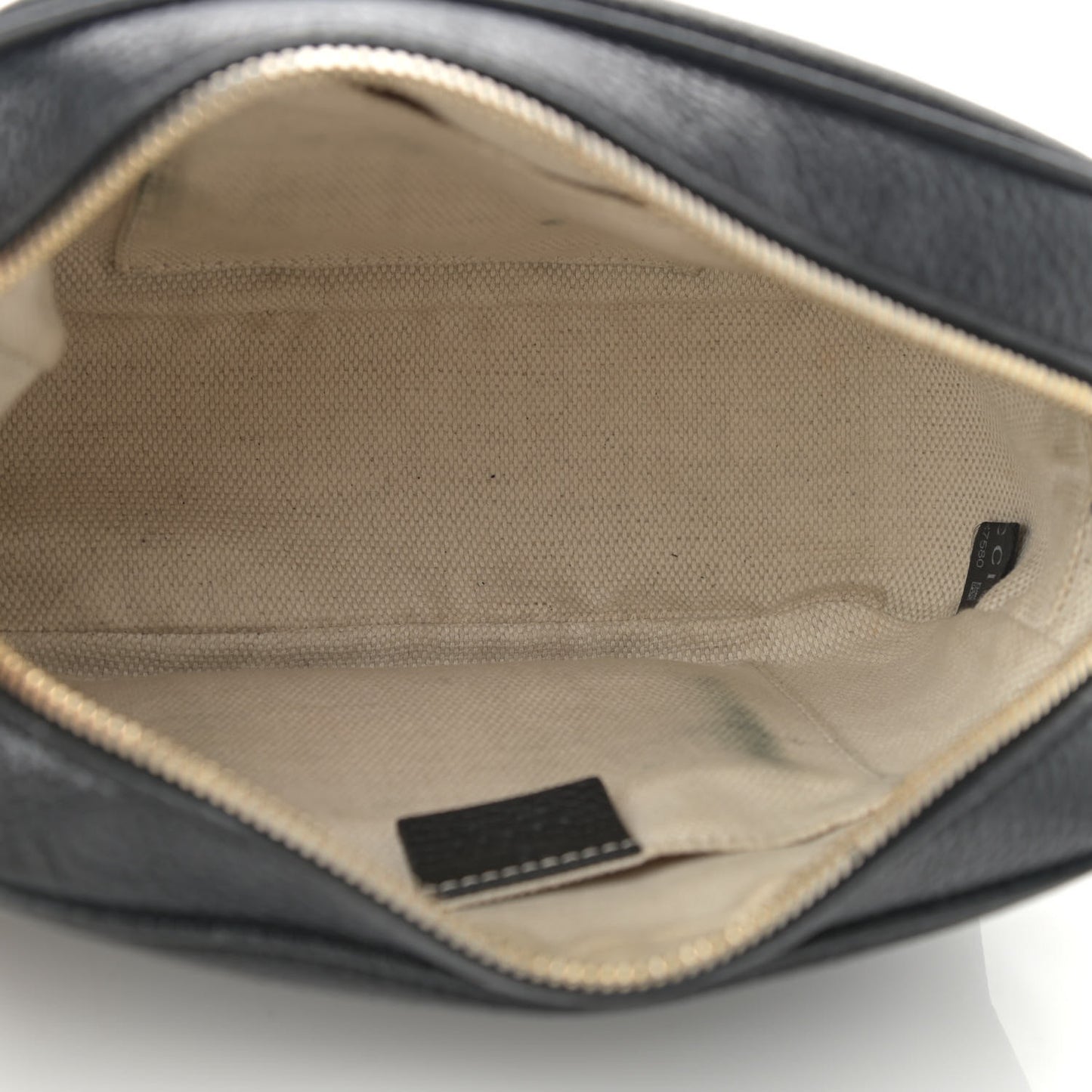 Pebbled Calfskin Small Soho Disco Bag Black
