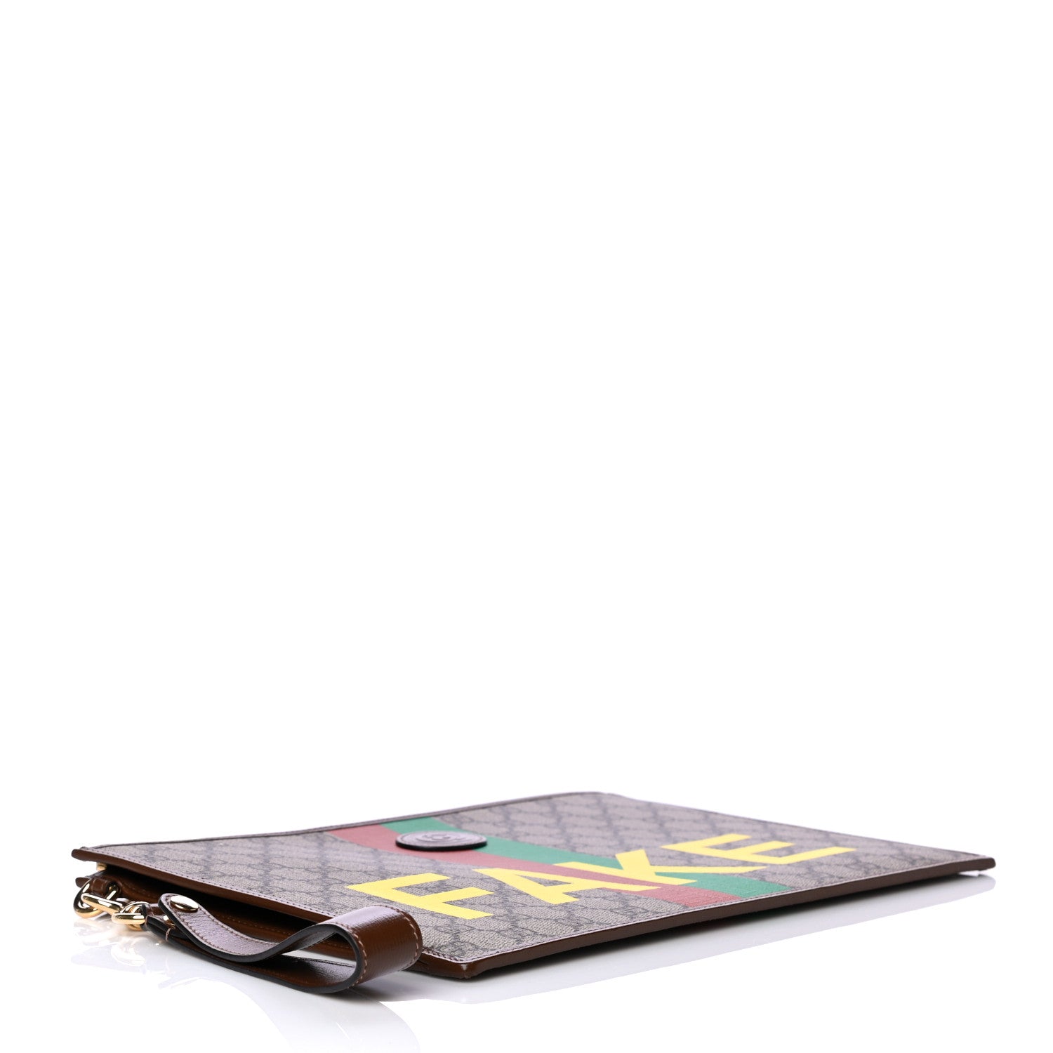 Gucci GG Supreme Monogram Fake/Not Interlocking G Documents Holder Beige Brown Sugar 4 of 10