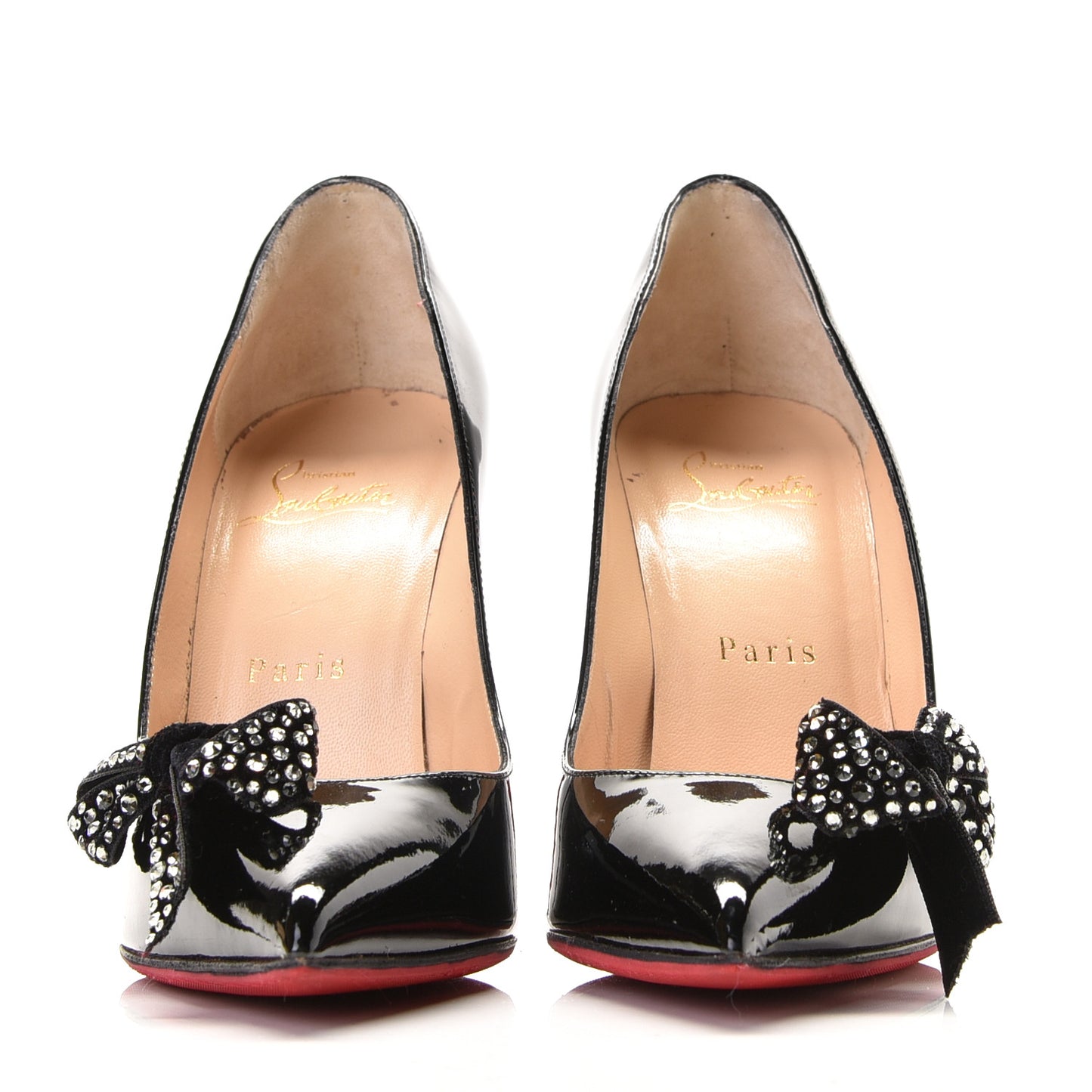 Patent Velvet Madame Menule Bow 100 Pumps 36 Black