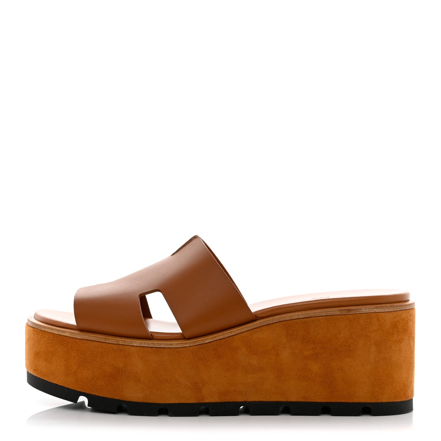 Calfskin Cork Eze 30 Sandals 39 Marron Glaise