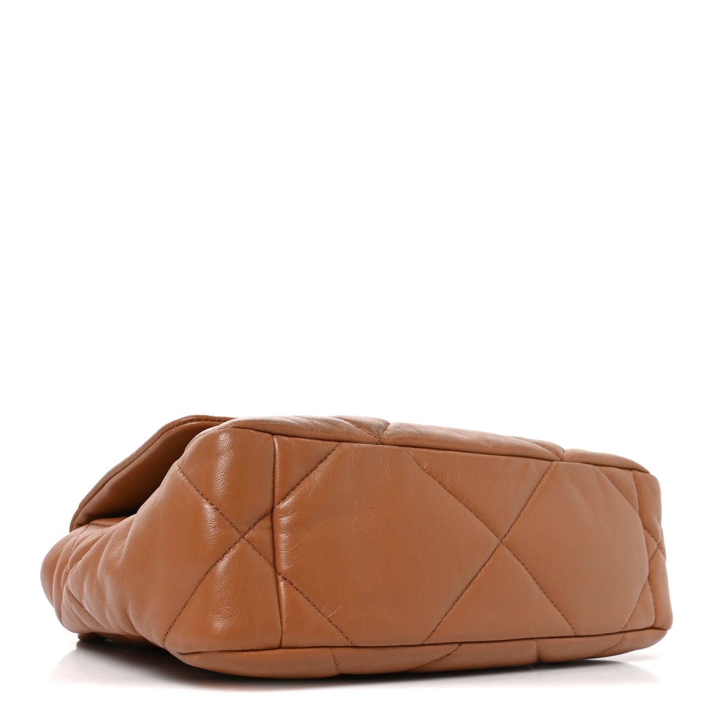 Lambskin Quilted Medium Chanel 19 Flap Brown
