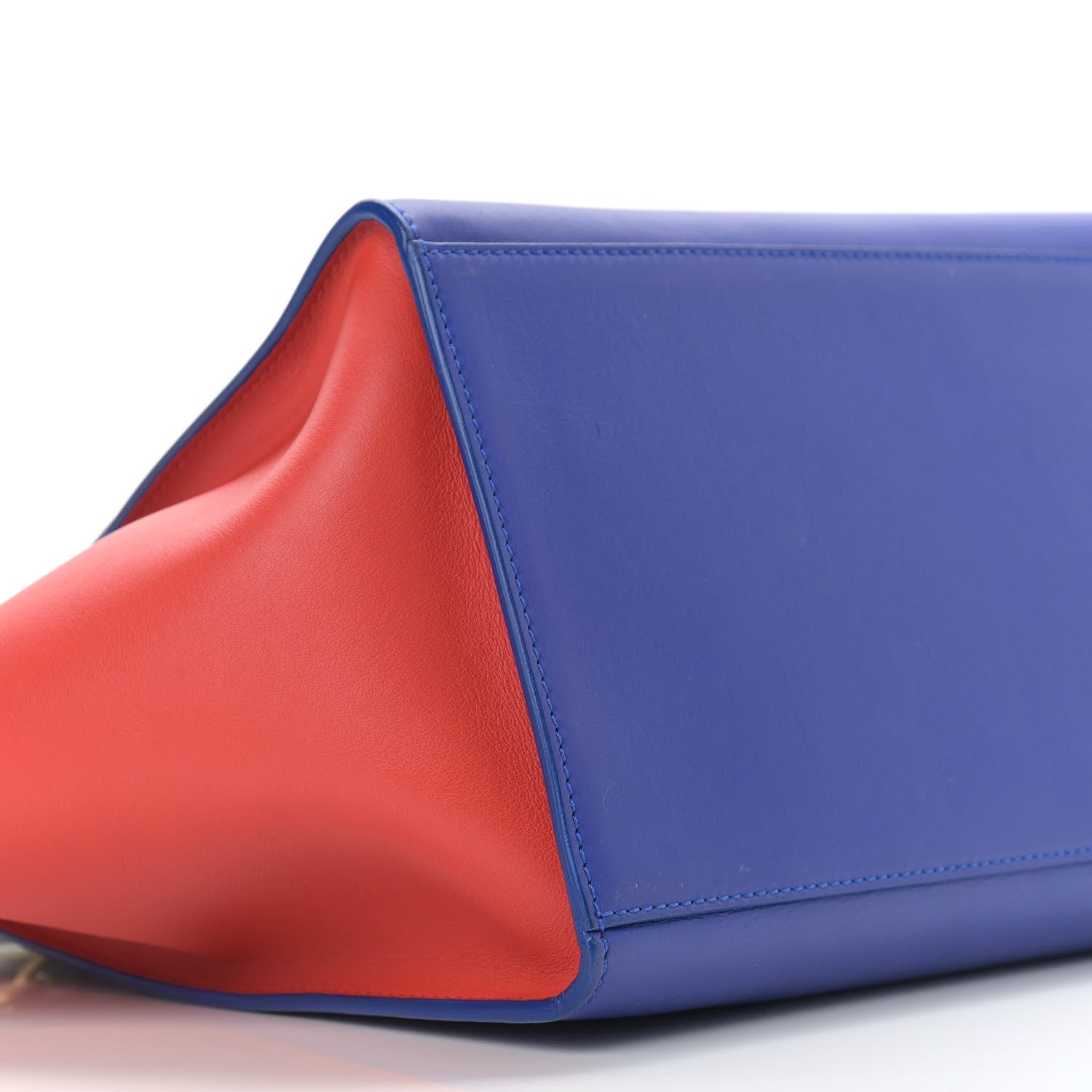 Celine Smooth Calfskin Medium Tri-Color Trapeze Black 4 of 9