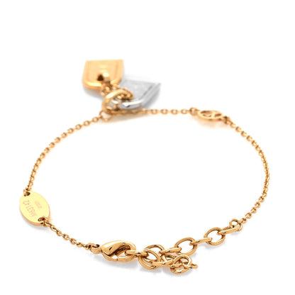 Louis Vuitton Brass Nanogram Bracelet Silver Gold 3 of 6