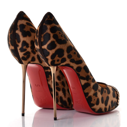 Christian Louboutin Pony Hair Leopard Luxor Metalipp 120 Pumps 41.5 Bronze 3 of 8