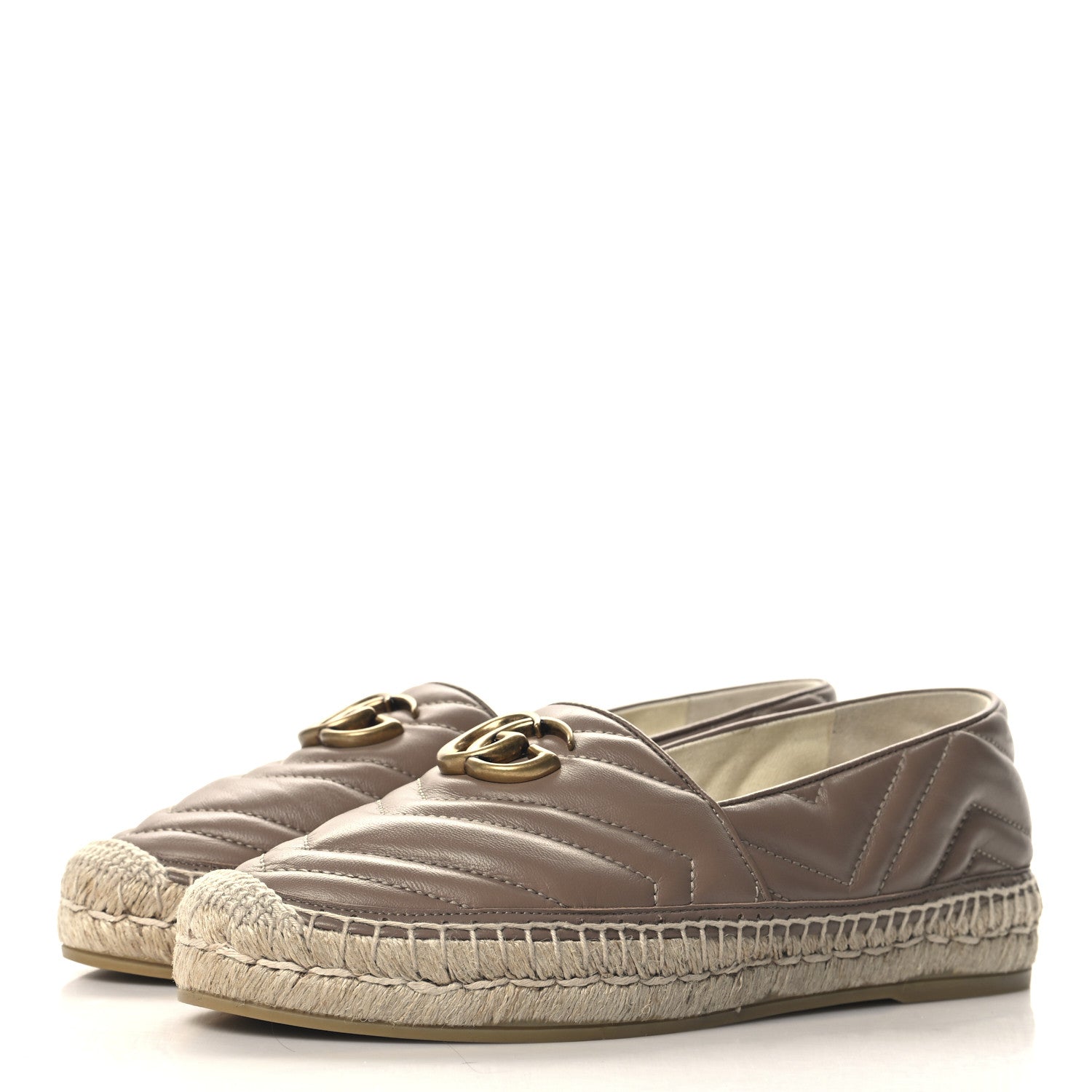 Gucci Nappa Matelasse GG Marmont Espadrilles 40 Porcelain Rose 4 of 9