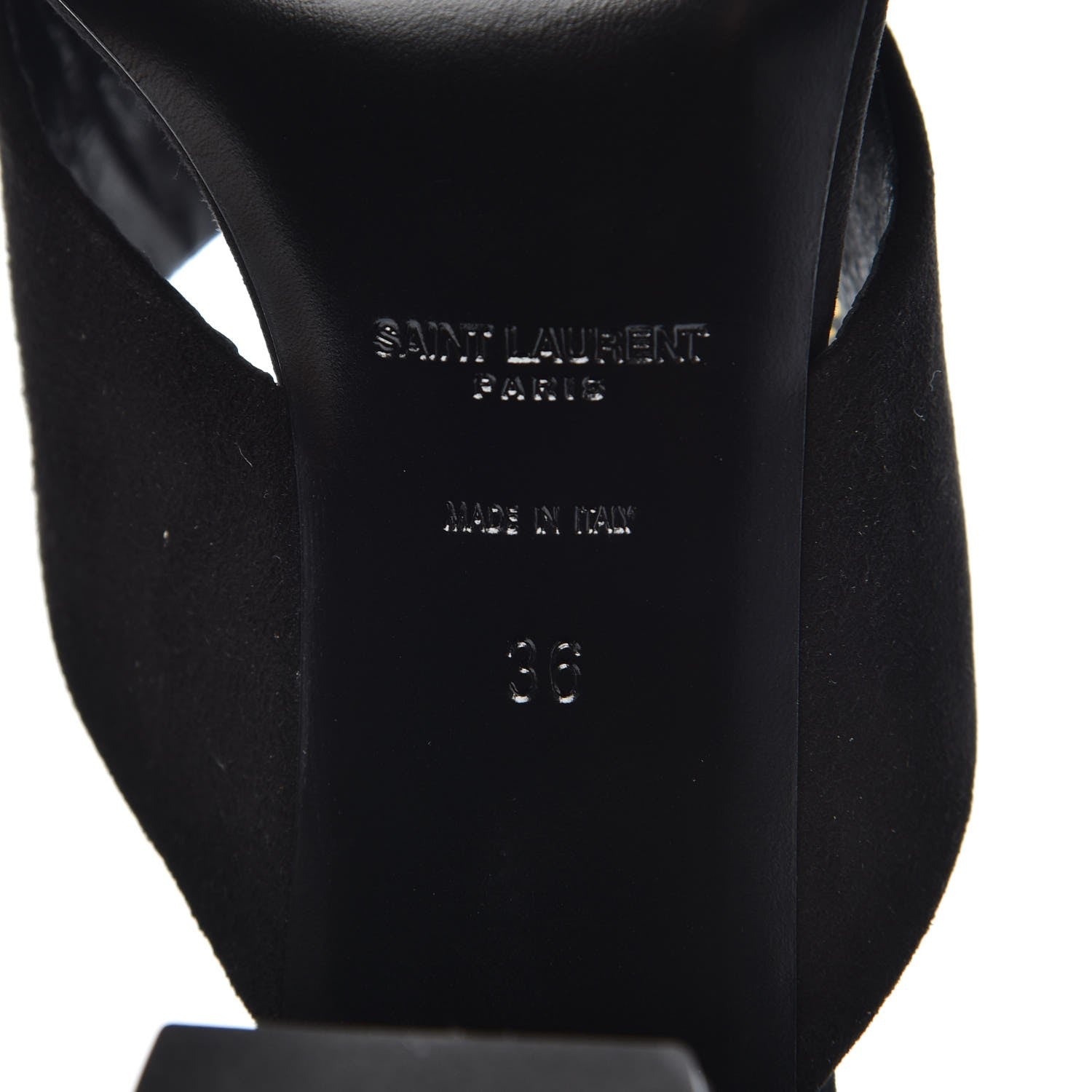 Saint Laurent Suede LouLou 70 Mule Sandals 36 Black 6 of 9