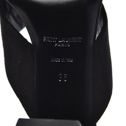 Saint Laurent Suede LouLou 70 Mule Sandals 36 Black 6 of 9