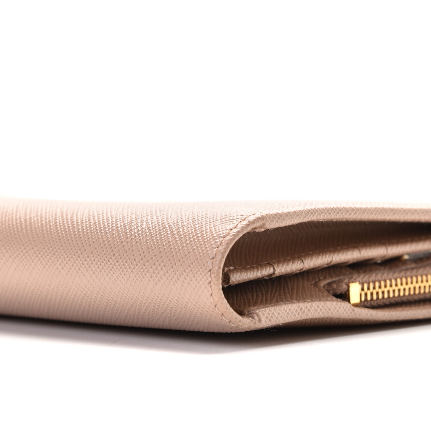 Saffiano Metal Double Snap Travel Wallet Cammeo