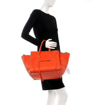 Celine Bullhide Calfskin Medium Phantom Luggage Burnt Orange 2 of 14