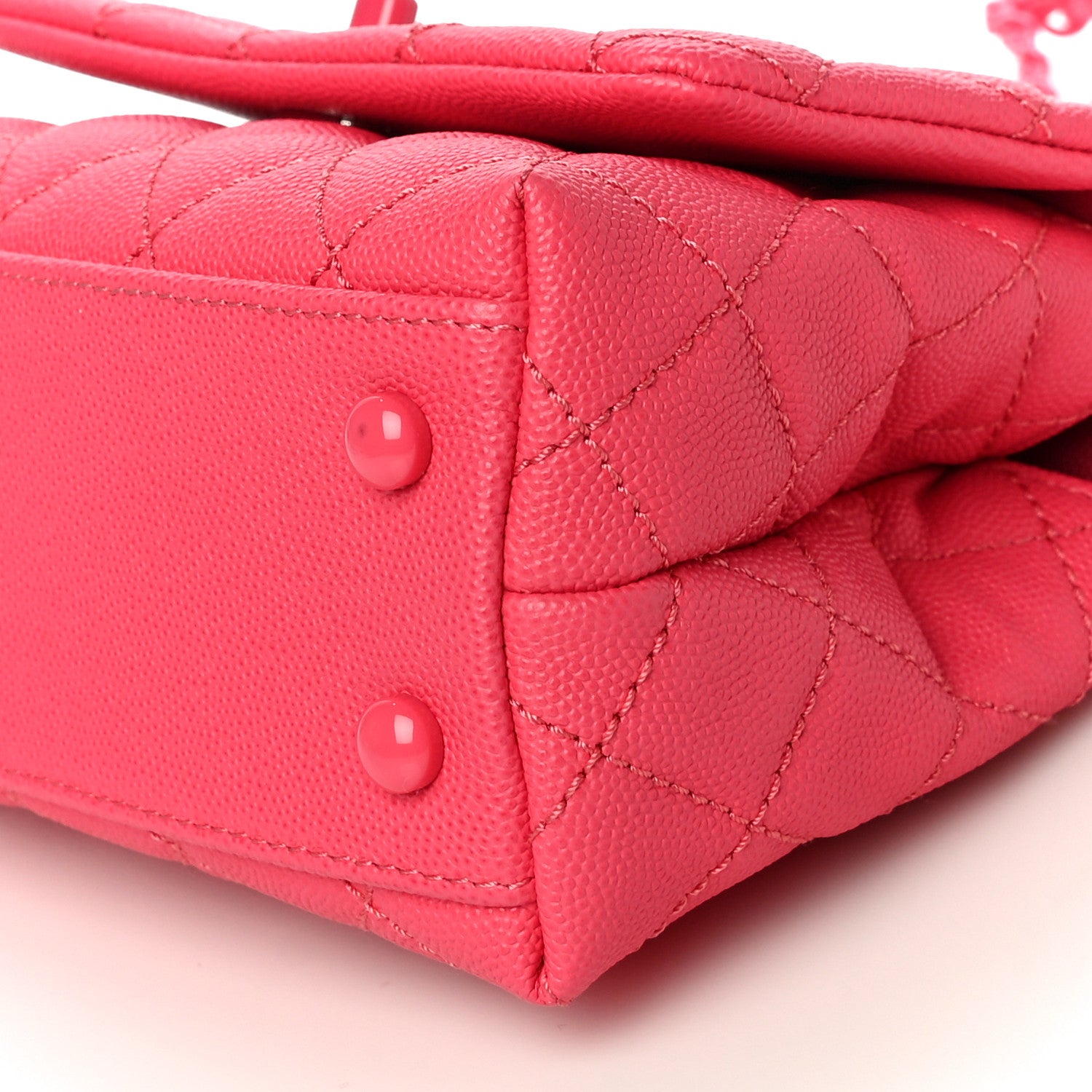 Chanel Caviar Quilted Incognito Extra Mini Coco Handle Flap Pink 10 of 11