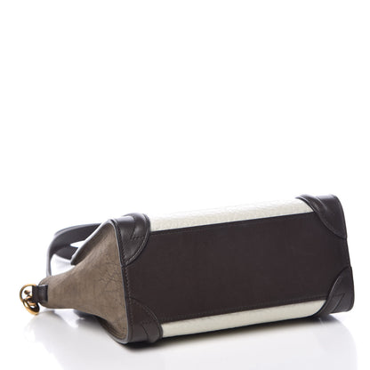Celine Grained Baby Calfskin Nubuck Nano Tri-Color Luggage Olive 5 of 13
