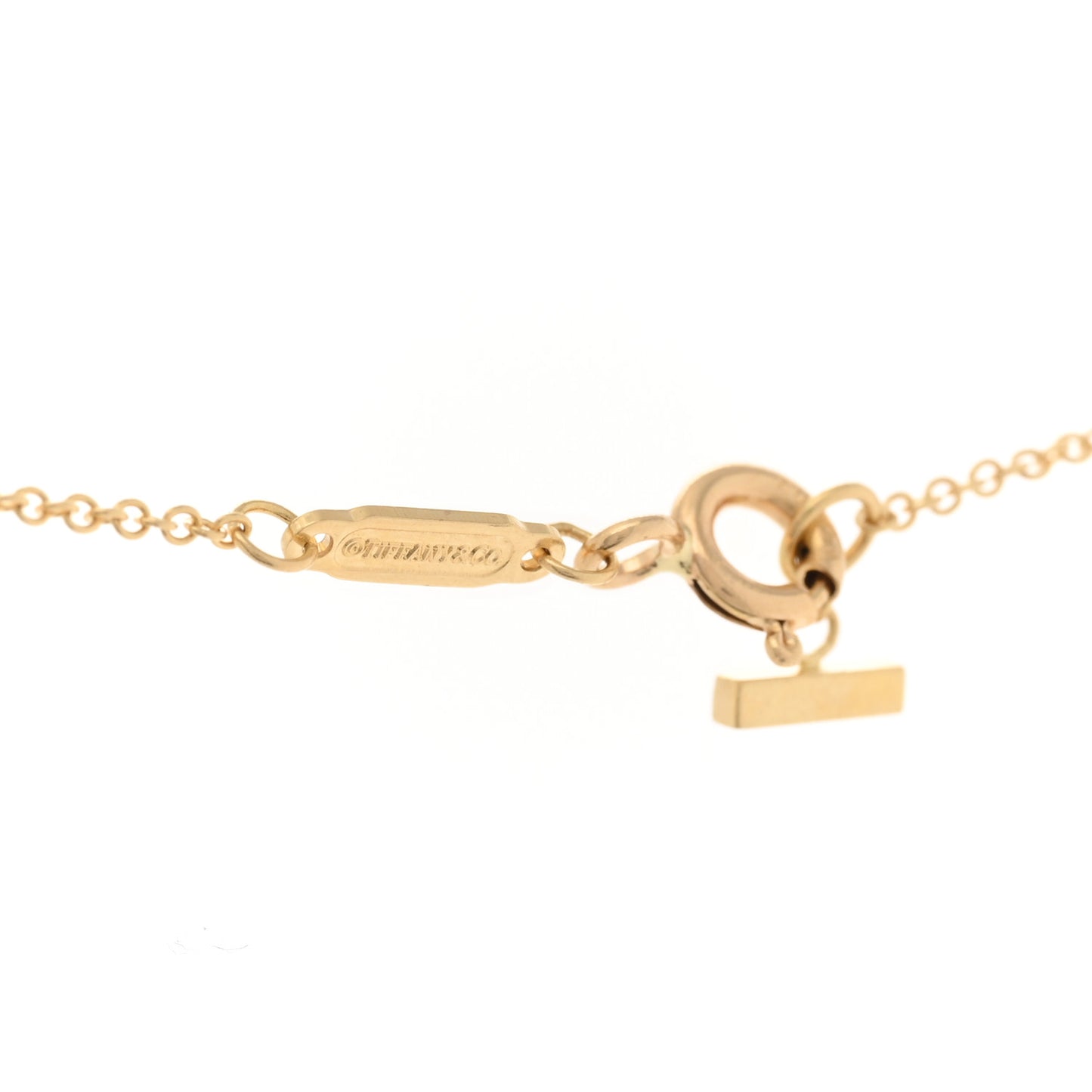 18K Yellow Gold Large T Smile Pendant Necklace