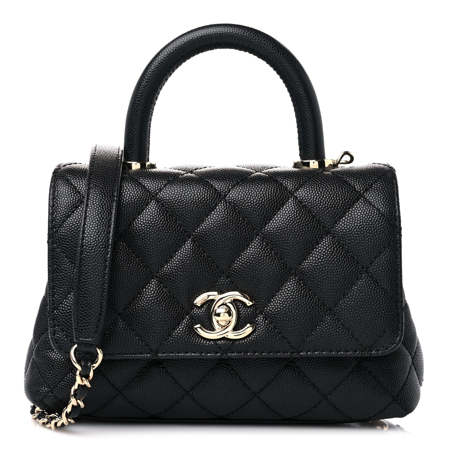 Chanel Caviar Quilted Extra Mini Coco Handle Flap Black 1 of 11