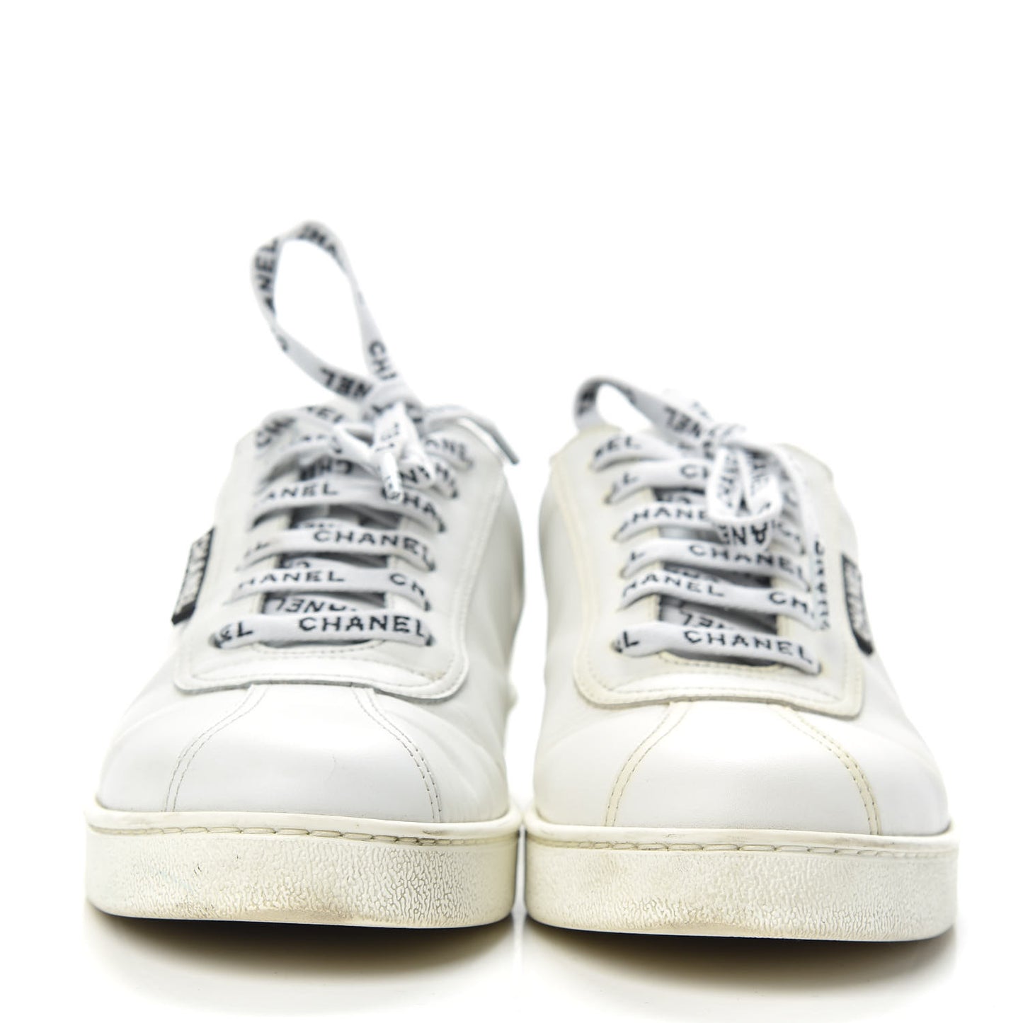 Calfskin CC Womens Sneakers 38.5 White